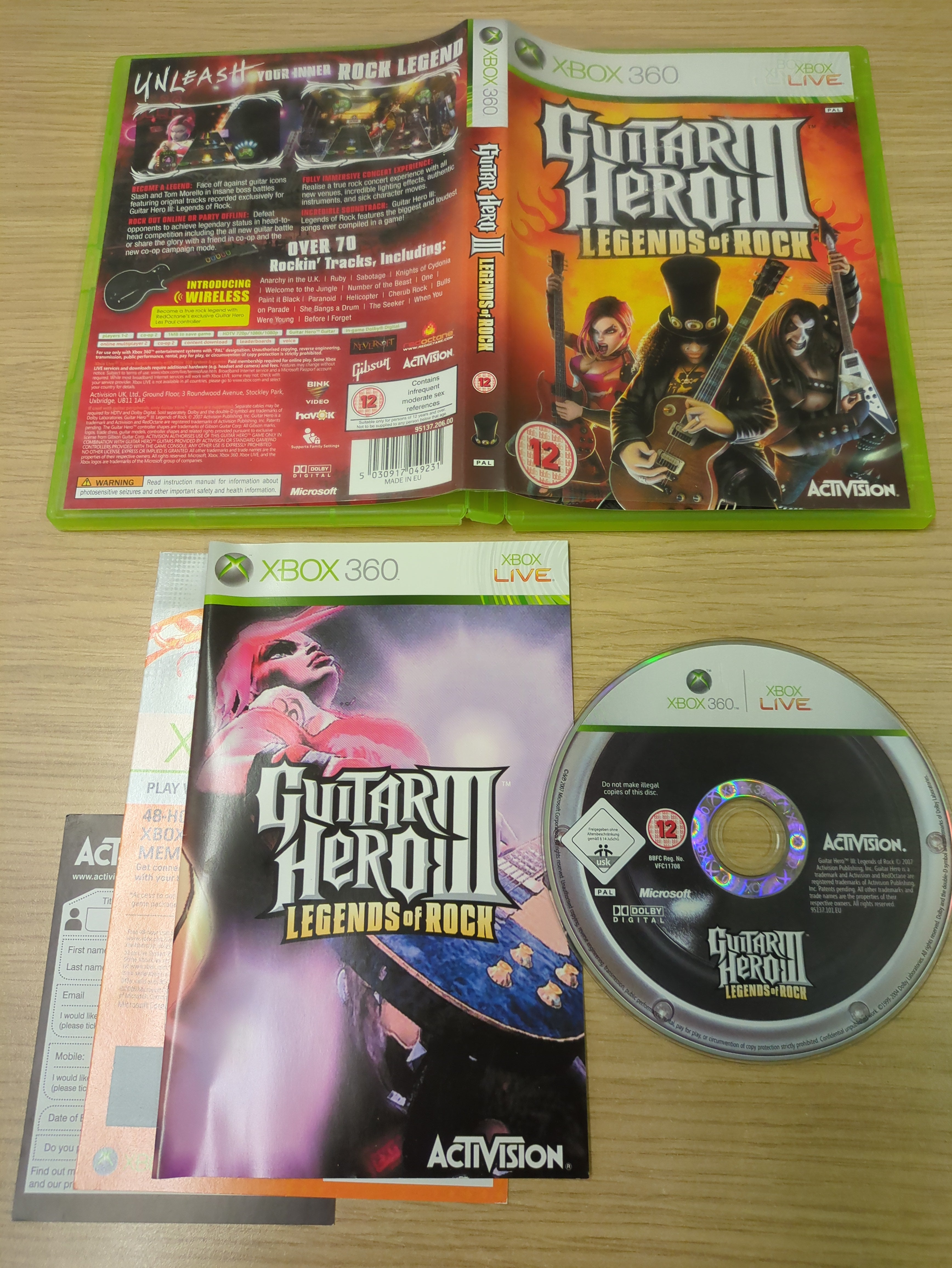 Guitar Hero III Legends of Rock Xbox 360 game Guitar Hero III Legends of Rock Xbox 360 game